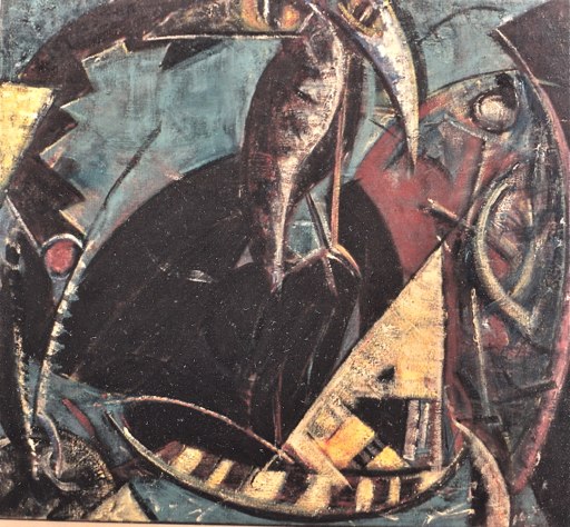 odyssee, 120x120cm, oel auf leinwand, 1989